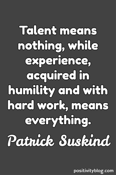 Cita de trabajo de Patrick Suskind
