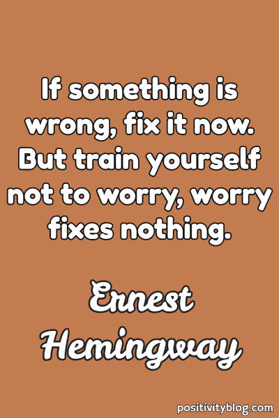 Cita de trabajo de Ernest Hemingway