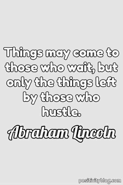 Cita de trabajo de Abraham Lincoln