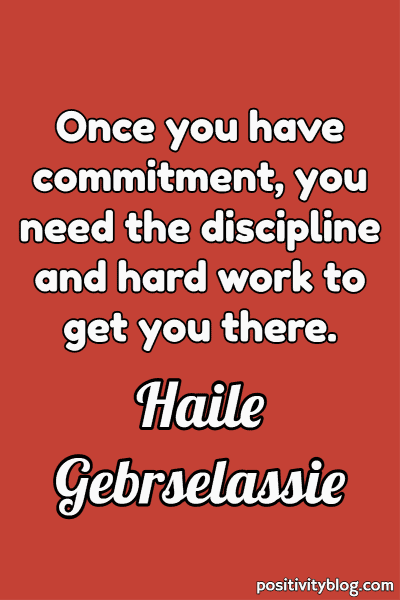 Cita del trabajo de Haile Gebrselassie