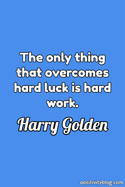 Cita de trabajo de Harry Golden