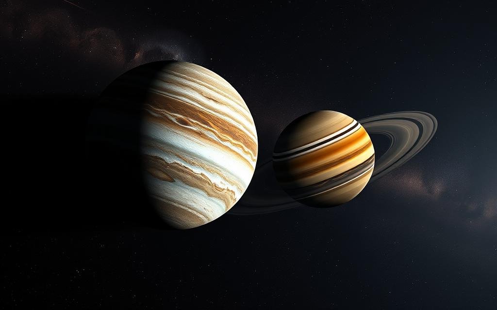 Gigantes gaseosos Júpiter y Saturno