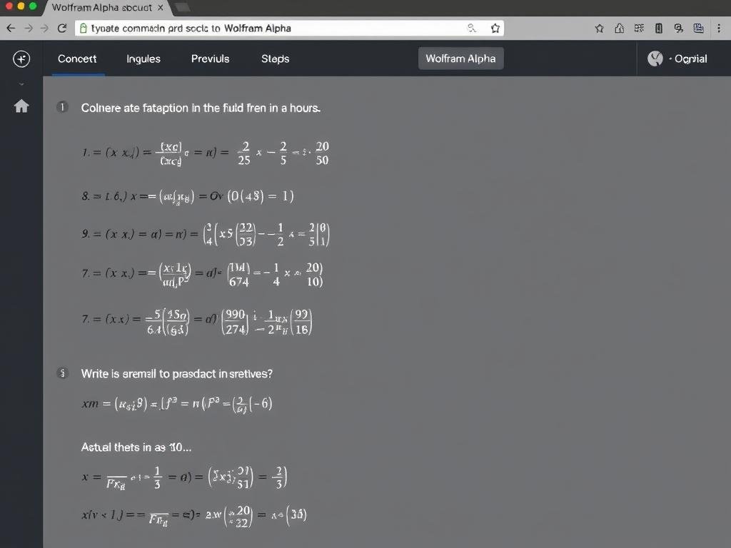 Wolfram Alpha resolviendo un problema matemático complejo paso a paso Wolfram Alpha resolviendo un problema matemático complejo paso a paso